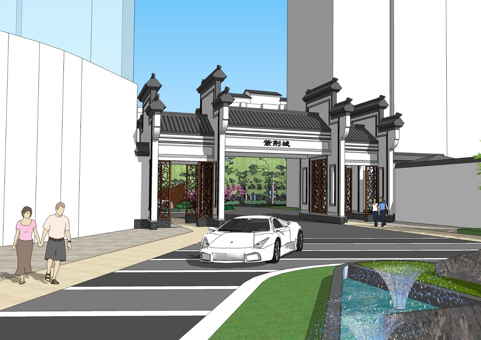 肥城紫荆城小区景观设计