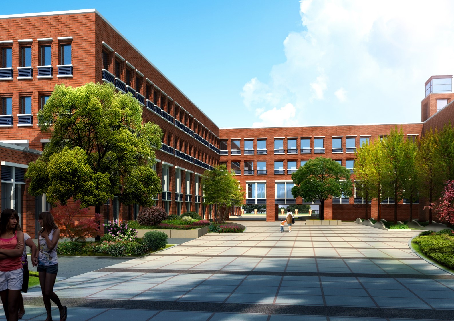 城阳天河路小学景观设计